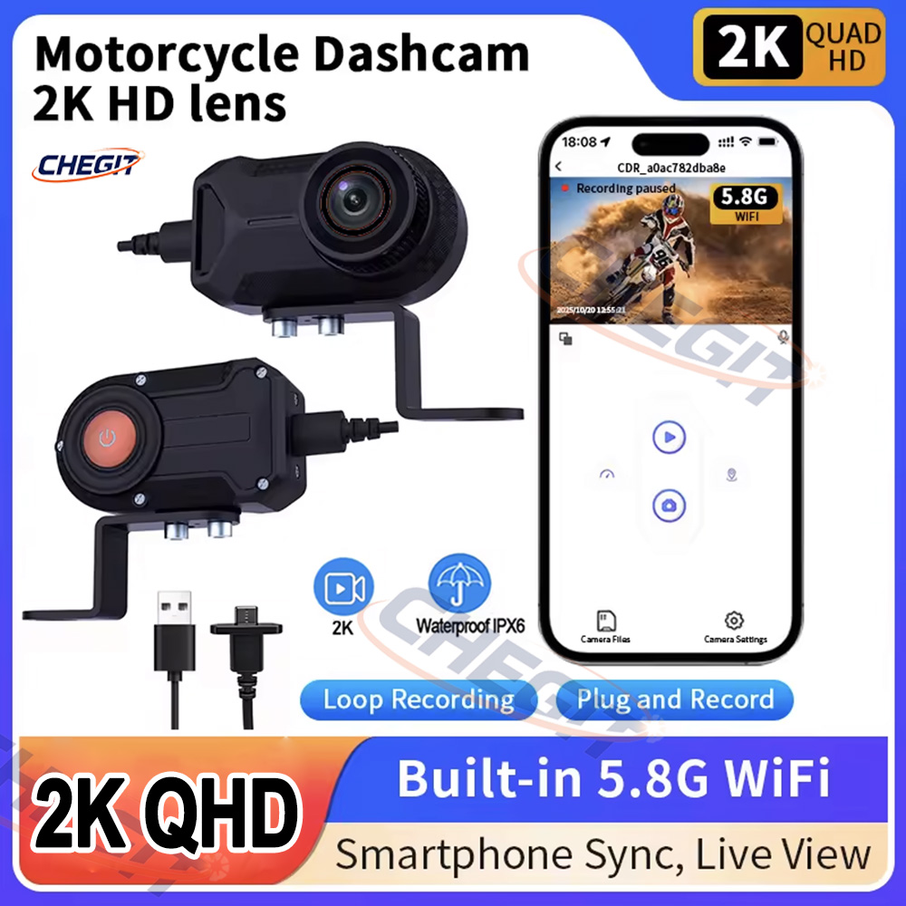 Photographic Memory - Cámara DVR para Motocicleta 2K HD