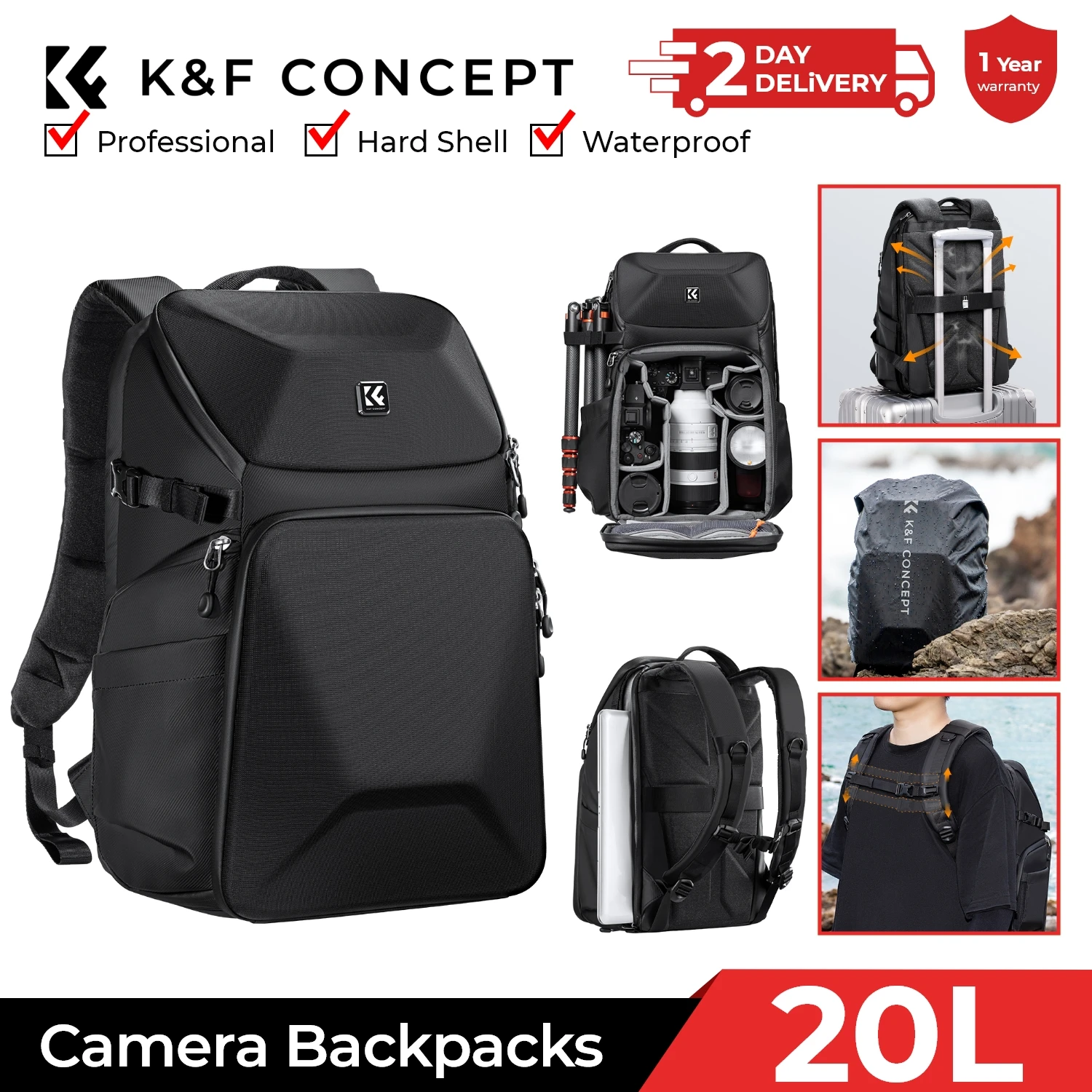 Photography Camera - Mochila para Cámara K&F CONCEPT de