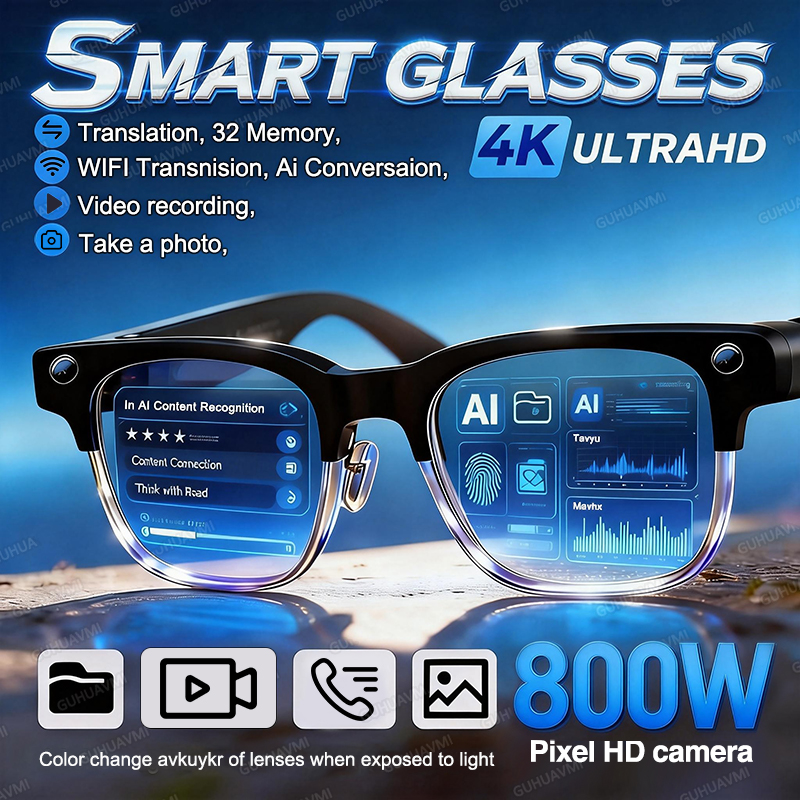 Photography With Ai - Gafas Inteligentes con Cámara de 800W