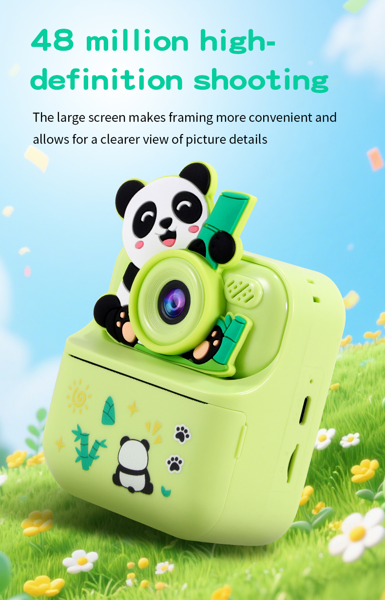 Photography And Videography - Cámara Infantil con Estampado de Panda,
