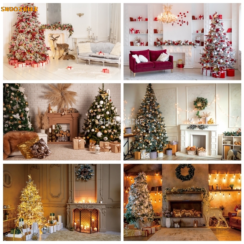 Photography Backdrop Muslin - Fondos navideños para fotografía chimenea fondo