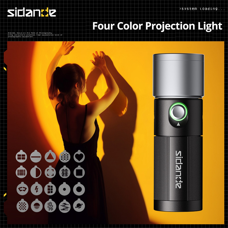 Photography And Videography - SIDANDE-linterna de videografía con zoom, luz