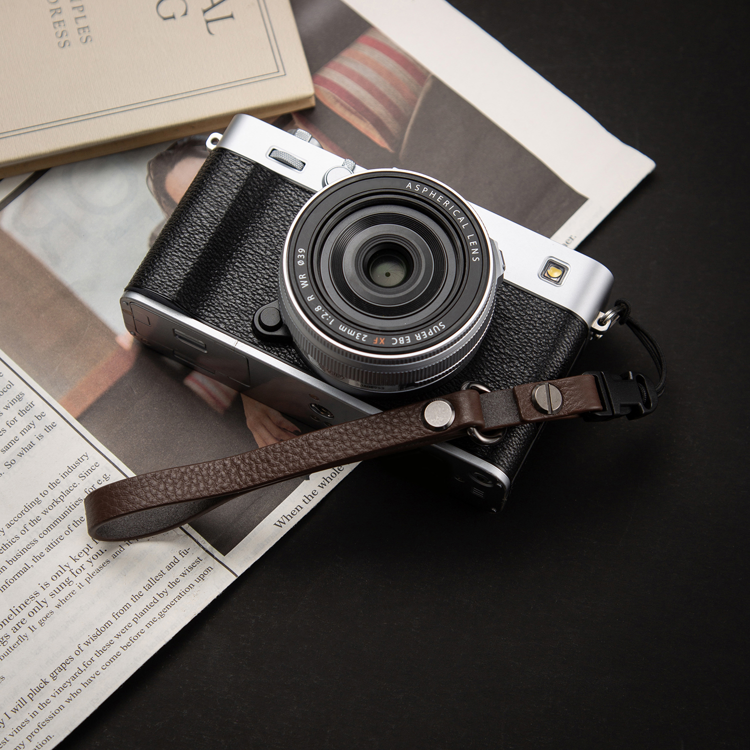 Camera Strap Leather - Correa de muñeca ajustable hecha a