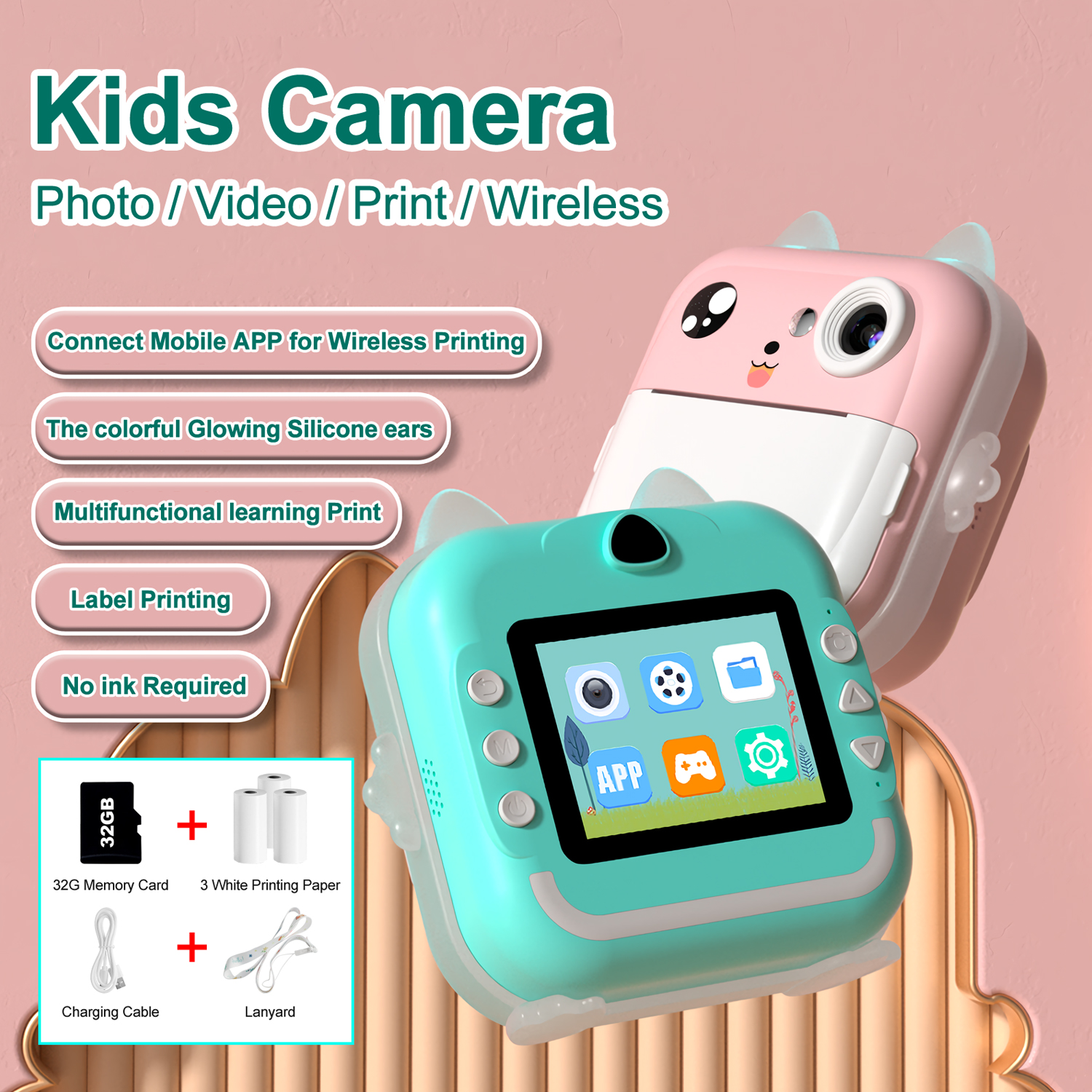 Photography And Videography - Cámara de impresión instantánea para niños,