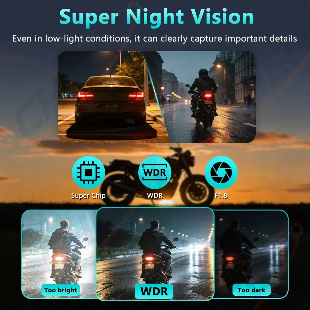 Cámara DVR para Motocicleta 2K - Photographic Memory reseña y precio