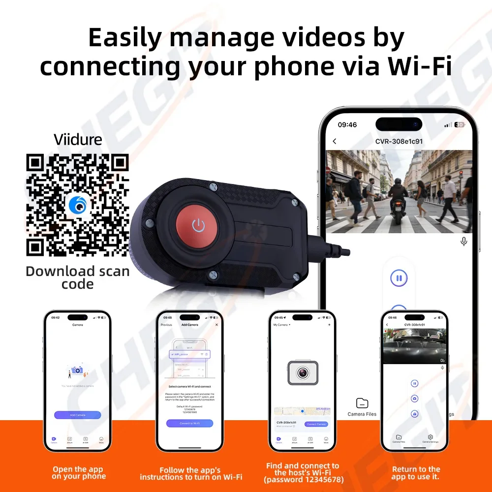 Cámara DVR para Motocicleta 2K - Photographic Memory reseña y precio