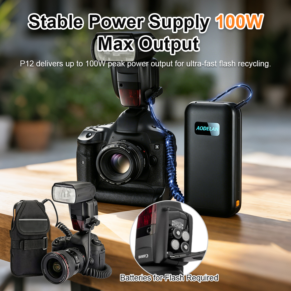 Batería Externa Portátil AODEL - Speedlite Flash External reseña y precio