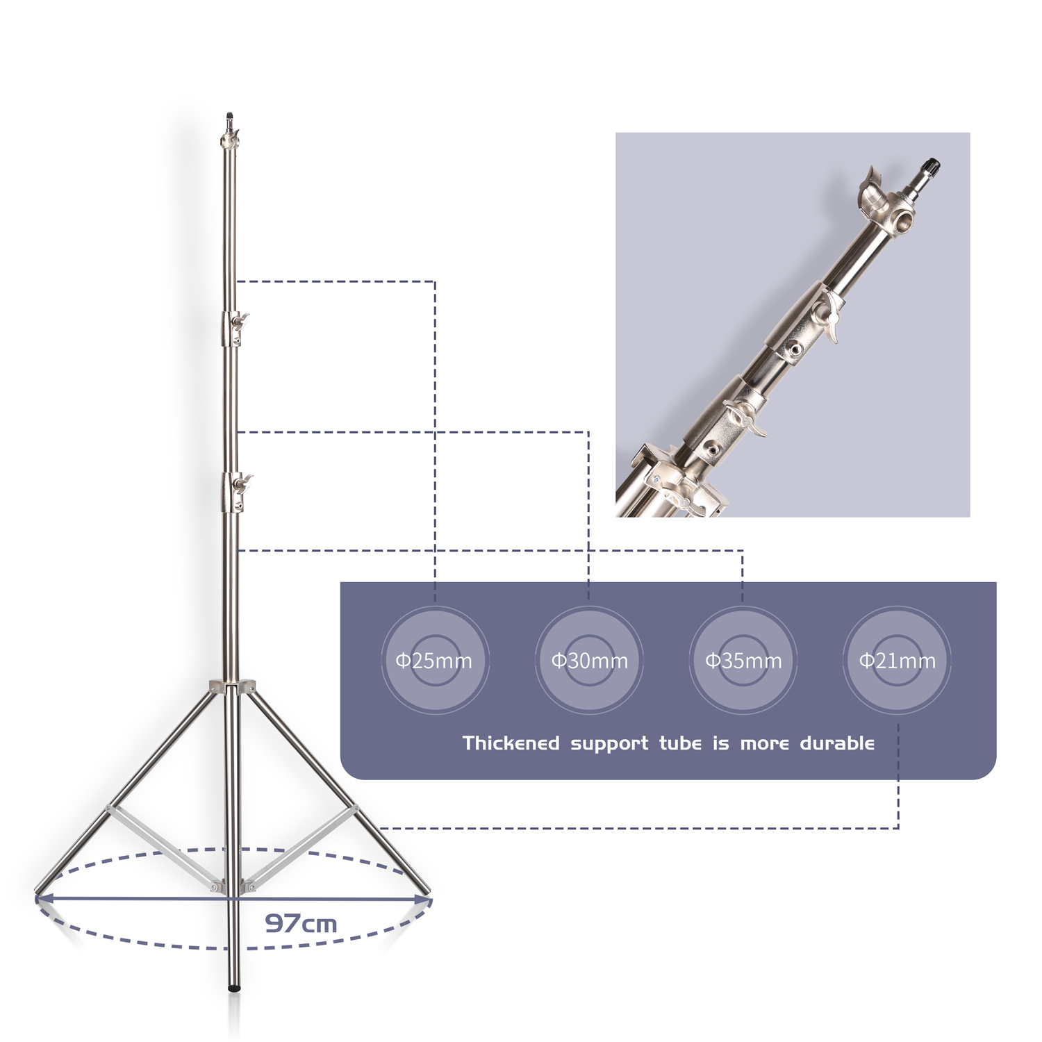 Soporte de luz de acero inoxid - Photography Kit Pro reseña y precio