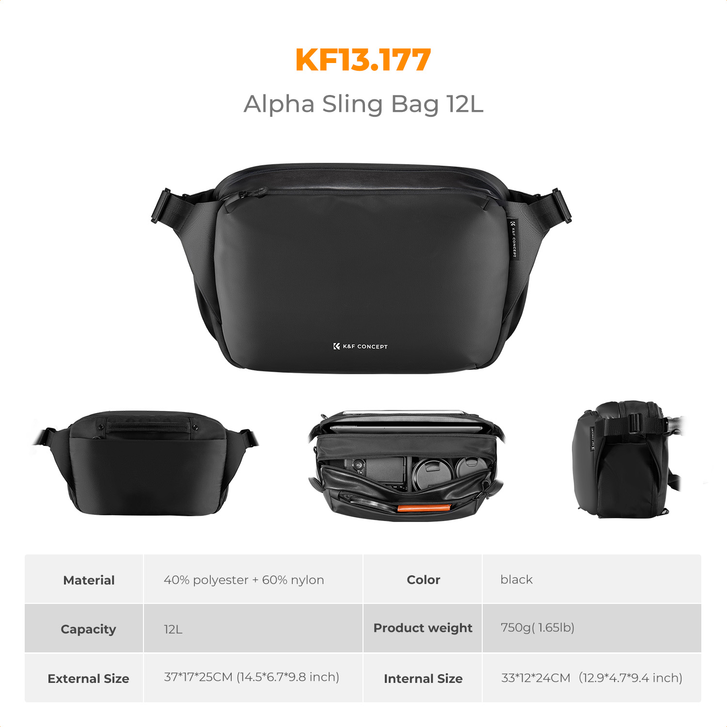 K&F CONCEPT-Bolso bandolera pa - Photography Camera reseña y precio
