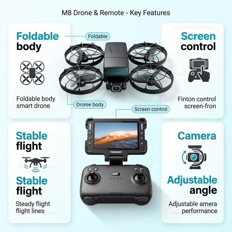 Nuevos Drones M8 GPS 8K Profes - Photography Pro reseña y precio