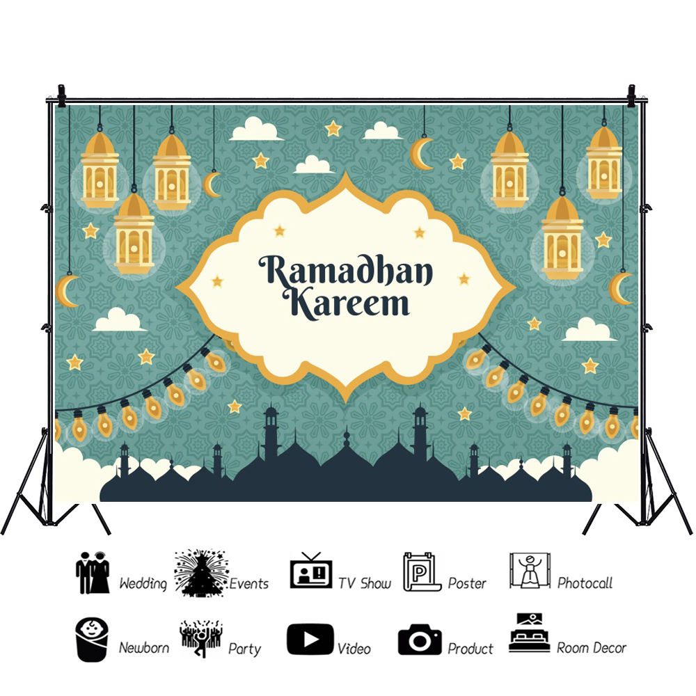 Fondo de fotografía Eid Mubara - Photography Backdrop Muslin reseña y precio
