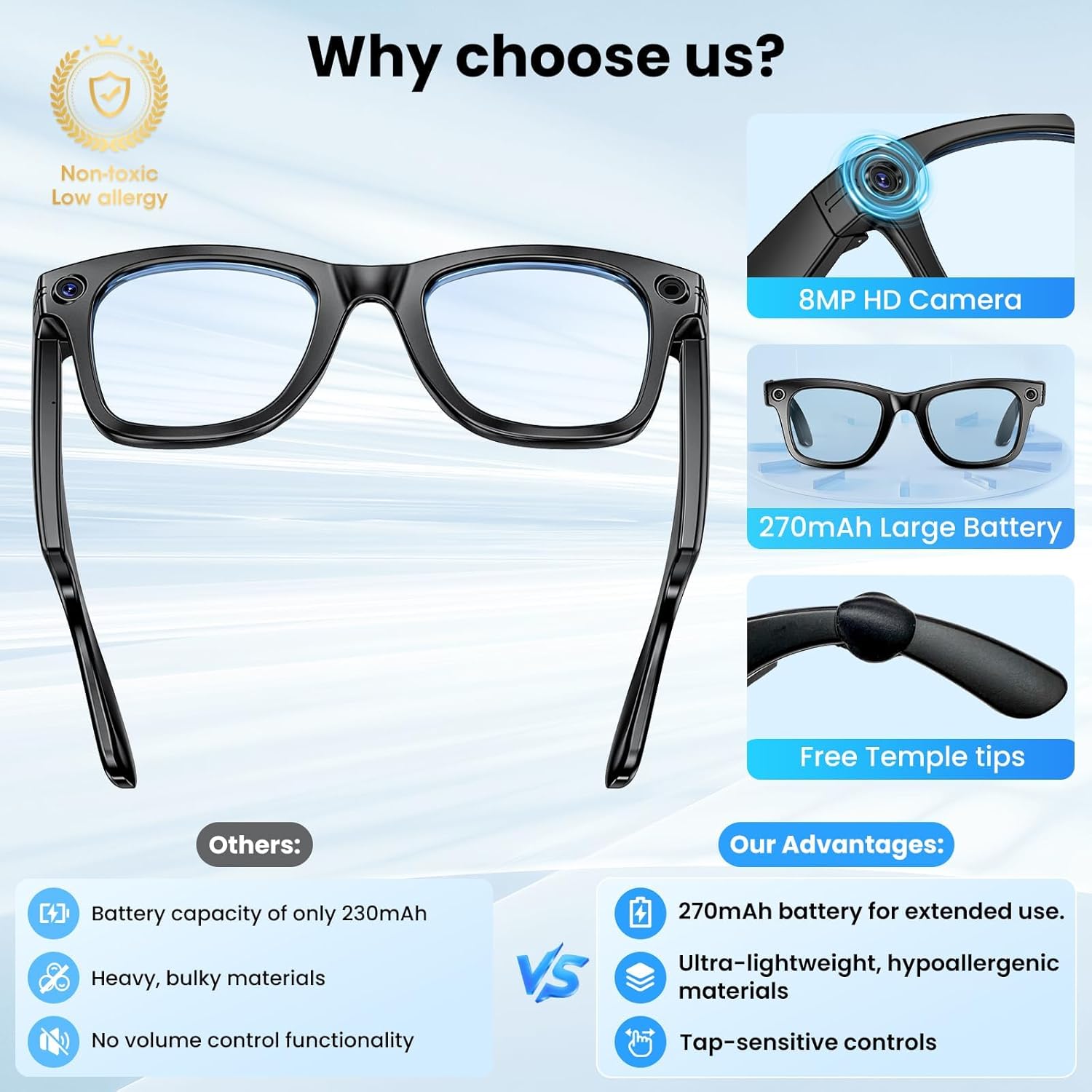 800W con cámara gafas intelige - Photography With Ai reseña y precio